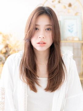 カバーヘア ブリス 北浦和(COVER HAIR bliss) センターパート/レイヤーカット/艶髪/ウォームベージュ/透明感g