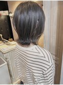 福山美容室caaryレイヤーミディアムくびれボブ髪質改善20代30代