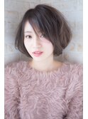 ミディアムショートのボブ