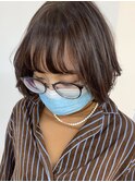 フロントポイントパーマ/ボブ/エアリーボブ/20代/ワンカール