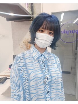 パープル(purple) ネイビーブルーウルフ