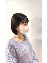 フランチェスカドットボブ(francesca.bob)&nbsp;ブルーブラック×耳掛けミニボブ【渡辺俊弥】梅田