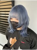 【林】pale blue