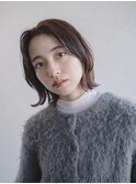 センターパート 外はねボブ 2024 AW