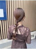 タイト編みおろし/結婚式参列ヘア