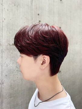 アルム オモテサンドウ(ALLM omotesando) ブリーチなしレッドカラー　韓国ヘア　原宿