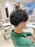 メンズツイストスパイラルパーマツーブロック
