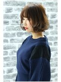 ミルクブラウン/ダークパープル/ナチュラルショート/夏/町田