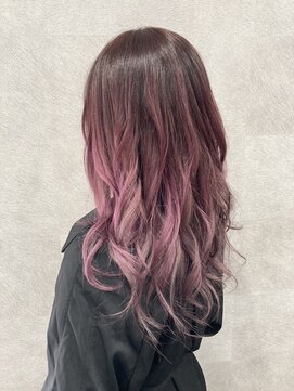 エン(en) ピンクバレイヤージュカラー