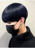 黒髪マッシュナチュラルマッシュメンズヘア韓国ツーブロック