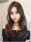 ハイライトカラーミルクティーベージュケアブリーチダブルカラー