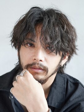 フィフス 大分(fifth) 大分メンズ微分けショートウルフカット無造作シャドウパーマ