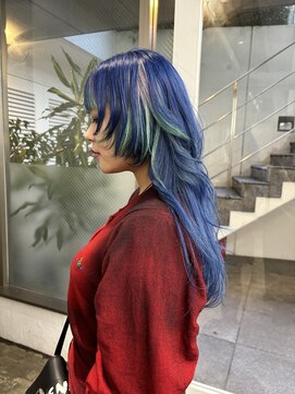 オーン(OOn) ネイビーブルー×ポイントデザインウルフ