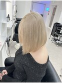 ショートボブ&ペールベージュ【望月皐太】