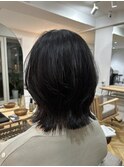 S字カールくびれレイヤーボブ