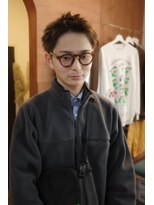 エディ(Edy)&nbsp;メンズスパイキーショート刈り上げブラウンカラー眉毛カット岡山