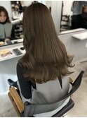 ブリーチなしダブルカラーオリーブグレージュ透明感艶感