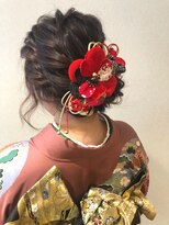スーパーカット 元町店(SUPER CUT)&nbsp;成人式　ヘアアレンジ　　編み込み