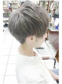 【days hair】グレーベージュ/韓国マッシュツーブロックショート