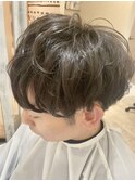 ナチュラルパーマ×ツーブロック