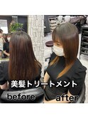 大人可愛いツヤ髪×髪質改善ストレートロングヘアトリートメント