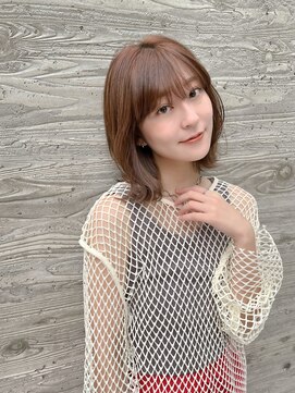 ロンドプランタン 恵比寿(Lond Printemps) シンプル外ハネミディ/ナチュラルブラウン