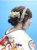 成人式スタイル/ヘアセット/ヘアアレンジ/着物