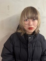 ピープル オモテサンドウ(people omotesando) ベージュ&ローライトのミディアムレイヤー