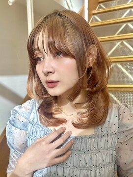 バイオレット 表参道店(Violet) ワンカールざくざくレイヤーカット艶感ニュアンスベージュカラー