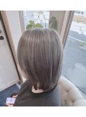 脱白髪染め!極細ハイライト