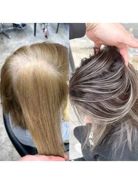 エガオ 藤沢店(EGAO) 白髪ぼかしハイライト 藤沢/ハイライト/縮毛矯正／髪質改善