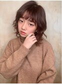 黒髪/クラゲヘアー/オリーブグレー/小顔/ココアベージュ