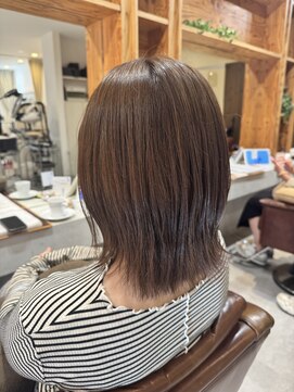 アドラーブル 駅南店(adorable) 大人可愛い艶カラーカーキベージュブラウン