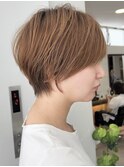 大人似合わせ30代40代50代イメチェンショート×ネビージュカラー