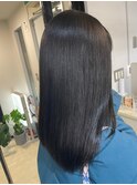 ★小顔前髪ワンカールレイヤーカット黒髪ネビージュボブルフ