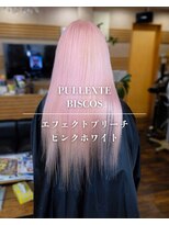 ヘアーメイク ダンス(hair make DANCE)&nbsp;プルエクステダイヤ　ブリーチカラー ピンクホワイト