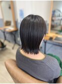 パツッとボブ × 透明感カラー
