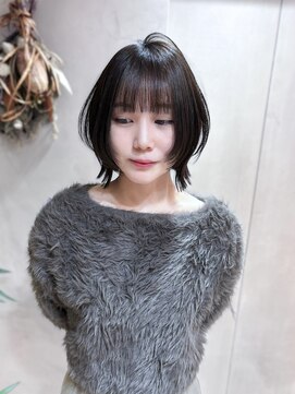 ロンドクロエ 横浜(Lond Chloe) ウェーブミディアムメルティカラー×レイヤーカット韓国【横浜】