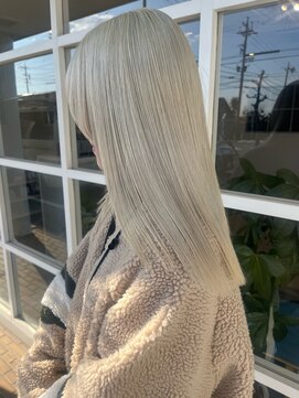 ロテ 名古屋 名駅店(Lote.) イメチェン/ホワイトブロンド/外ハネボブ/美髪/名駅