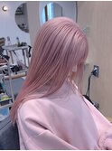 ミルクティーピンクベージュカラーハイトーンカラーダブルカラー