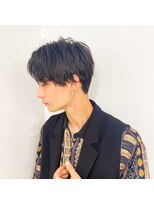 ファルベ(Farbe)&nbsp;スパイキーショートブルーブラックフェザーパーマサーフカール