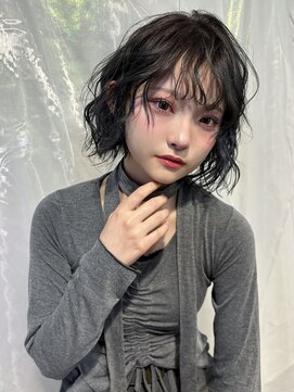 メイカ(MEIKA) 【 ウェーブカール × ボブパーマ × ダークグレー 】 浅野美紀