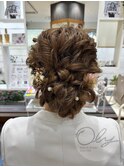ゆるふわシニヨンヘアセット