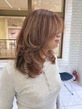 海外風バタフライレイヤー×オレンジベージュhighlight