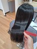 カット+カラーリタッチ+髪質改善グランシルクストレート「縮毛矯正」 ¥30250