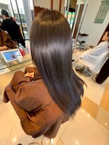 アース いわき店(HAIR&MAKE EARTH)&nbsp;ブルーブラックストレートロング