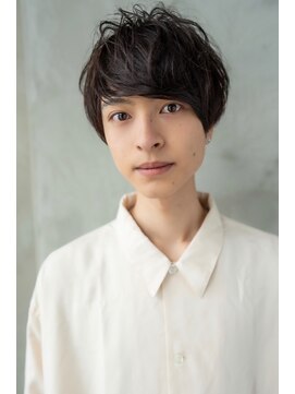 オースティン 門前仲町(AUSTIN) ツイストパーマ七三オールバックマッシュウルフスリークショート