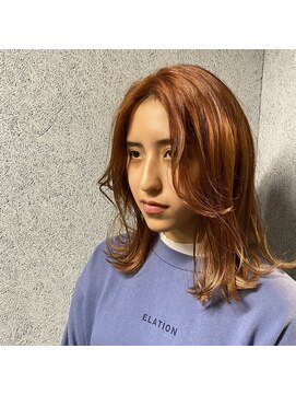 アンフェインド02(UNFEIGNED 02) クラゲヘアー/小顔に見せるヘア/ココアベージュ/伏見/栄