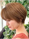 30代40代大人女性/前髪ありショートボブ/ショートヘア/髪質改善