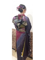 カットハウス はさみの部屋&nbsp;ミディアムボブ/シニヨンヘア/振袖/縄編み/かんざし/前髪あり